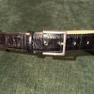 Vintage Avignon Black Leather Belt Women's Size Medium
